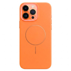 Funda Funda Magbattery Con Cubrecamara Naranja para iPhone 16 Pro Max