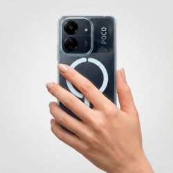 Funda Transparente Logo Compatible con Magsafe para Poco C65