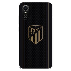 Funda para ZTE Blade A31 Plus del Atlético de Madrid Escudo Dorado Fondo Negro  - Licencia Oficial Atlético de Madrid