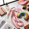 Charm Porta-chaves Arco-Íris Kawaii | La Casa de las Carcasas