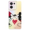 Funda para Oppo Reno 8 Oficial de Disney Mickey y Minnie Beso - Clásicos Disney