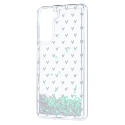 Funda Líquida Corazones para Samsung Galaxy S21