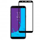 Película de vidro temperado completa preta para Samsung Galaxy J6 2018