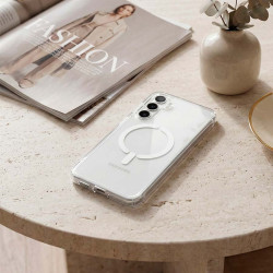 Funda Transparente Logo Compatible con Magsafe para Samsung Galaxy A55 5G