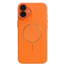 Funda Funda Magbattery Con Cubrecamara Naranja para iPhone 16 Plus