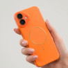 Funda Funda Magbattery Con Cubrecamara Naranja para iPhone 16 Plus