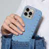 Funda Denim Magbattery para iPhone 15 Pro Max