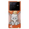 Funda para Vivo X80 Pro Oficial de Disney Dumbo Silueta Transparente - Dumbo