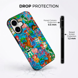 Capa Tough Oficial Toy Story - Characters blue