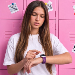 Correia de Silicone Apple Watch 42mm Burgundy - Back to School