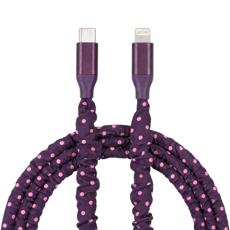 Cabo Tipo C para Lightning Burgundy - Back to School