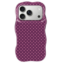 Capa Tough - Burgundy Wave Dots Case