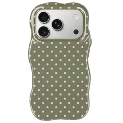 Capa Tough - Olive Green Wave Dots Case
