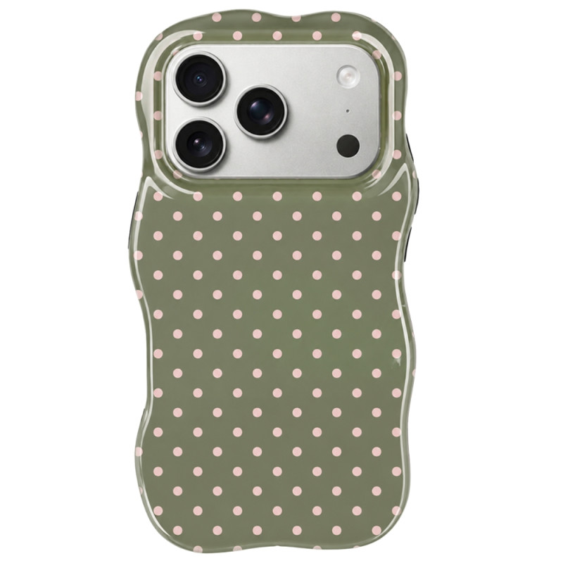Capa Tough - Olive Green Wave Dots Case