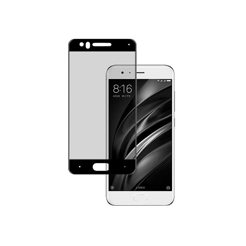 Película de vidro temperado completa preta para Xiaomi Mi 6