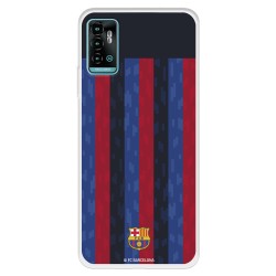 Funda para ZTE Blade A71 del FC Barcelona Fondo Rayas Verticales  - Licencia Oficial FC Barcelona