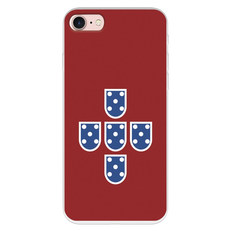 Funda para iPhone SE del Federación Portuguesa de Fútbol Escudo Fondo Rojo  - Licencia Oficial Federación Portuguesa de Fútbol