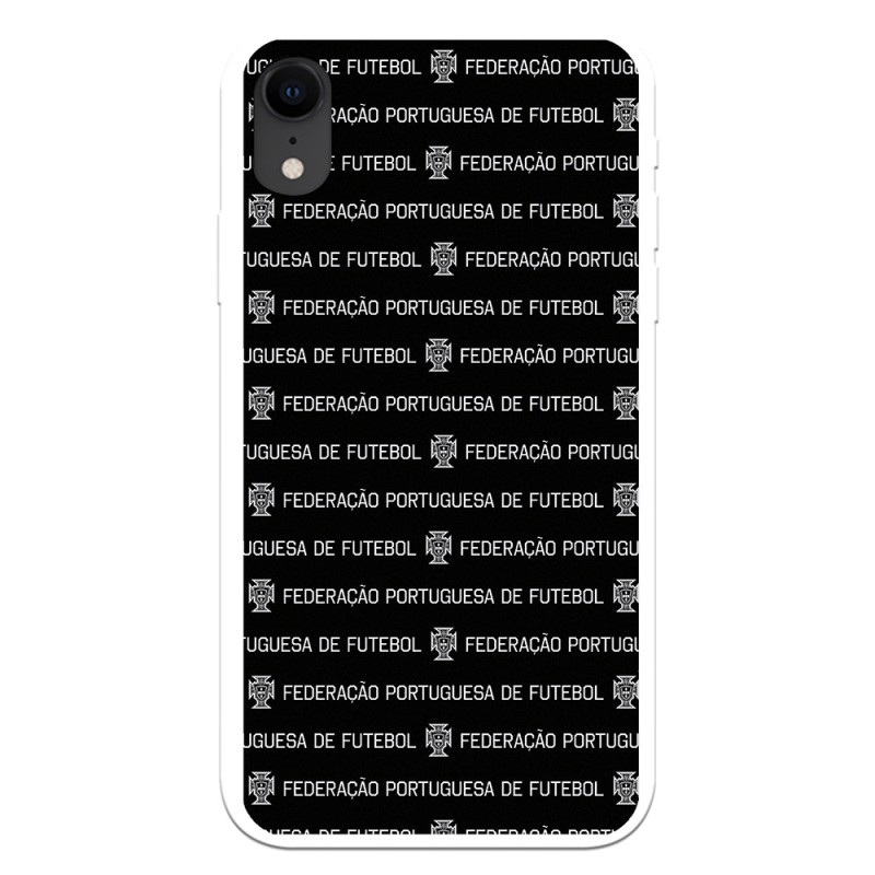 Funda para iPhone XR del Federación Portuguesa de Fútbol Nombre Fondo Negro  - Licencia Oficial Federación Portuguesa de Fútbol