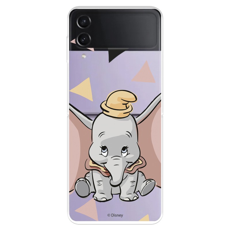 Funda para Samsung Galaxy Z Flip4 Oficial de Disney Dumbo Silueta Transparente - Dumbo