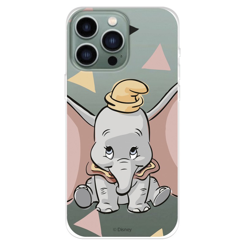 Funda para iPhone 14 Pro Max Oficial de Disney Dumbo Silueta Transparente - Dumbo