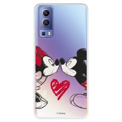 Funda para Vivo Y52 5G Oficial de Disney Mickey y Minnie Beso - Clásicos Disney