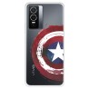 Funda para Vivo Y76 5G Oficial de Marvel Capitán América Escudo Transparente - Marvel