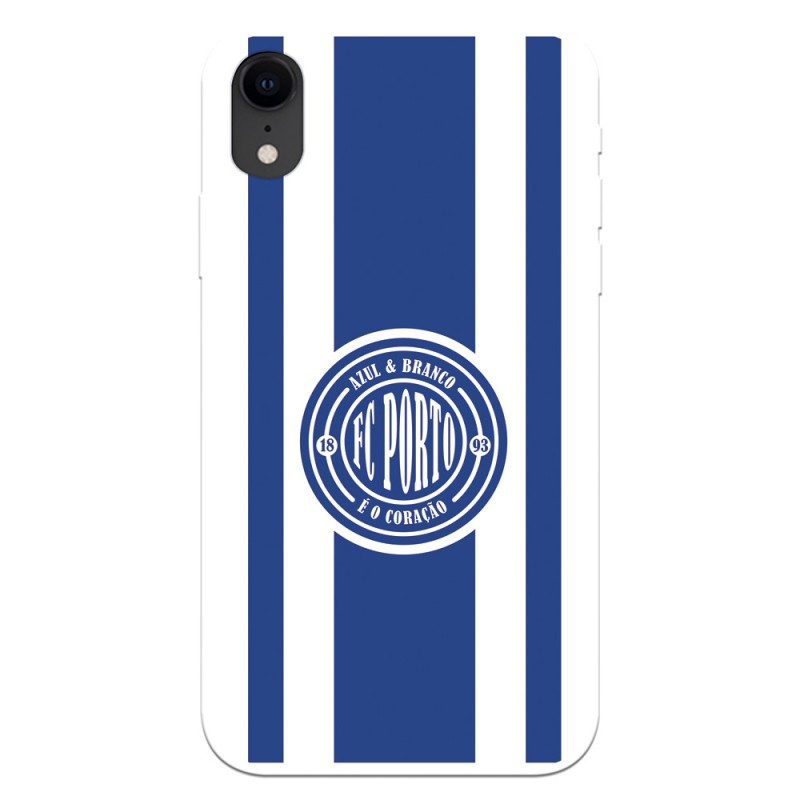 Funda para iPhone XR del Fútbol Club Oporto Escudo Escudo y Rayas  - Licencia Oficial Fútbol Club Oporto