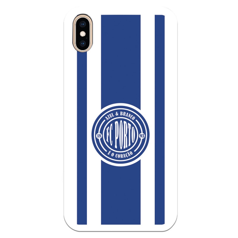 Funda para iPhone XS Max del Fútbol Club Oporto Escudo Escudo y Rayas  - Licencia Oficial Fútbol Club Oporto