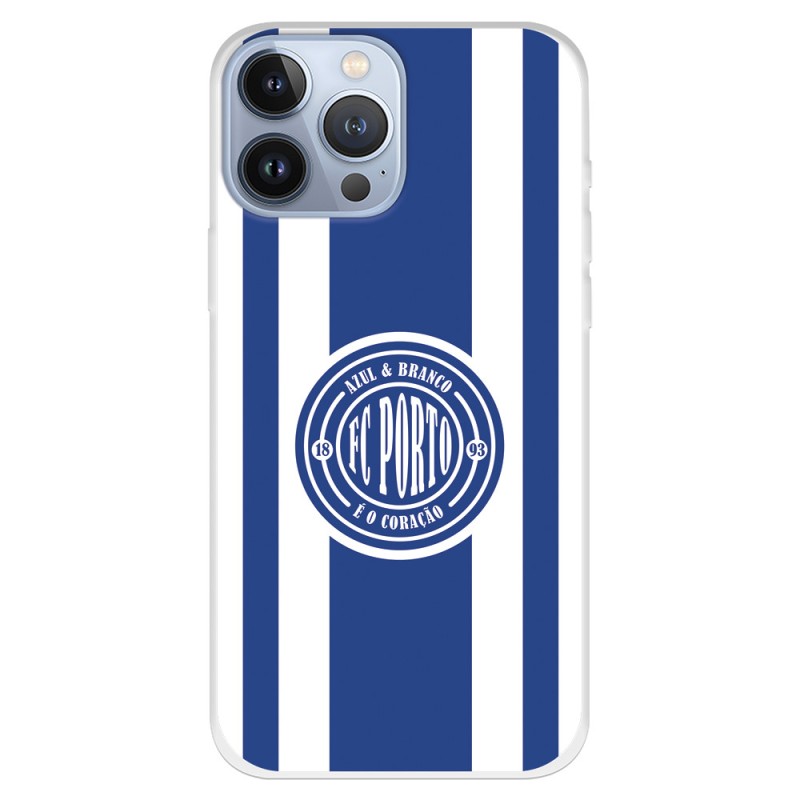 Funda para iPhone 13 Pro Max del Fútbol Club Oporto Escudo Escudo y Rayas  - Licencia Oficial Fútbol Club Oporto