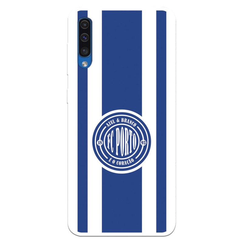 Funda para Samsung Galaxy A50 del Fútbol Club Oporto Escudo Escudo y Rayas  - Licencia Oficial Fútbol Club Oporto