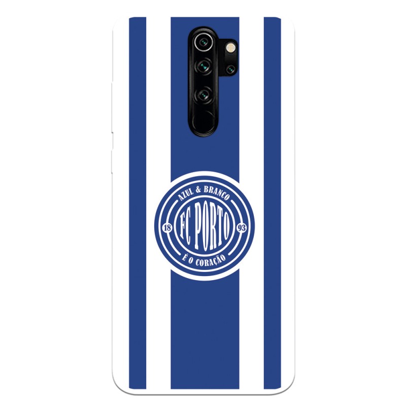 Funda para Xiaomi Redmi Note 8 Pro del Fútbol Club Oporto Escudo Escudo y Rayas  - Licencia Oficial Fútbol Club Oporto