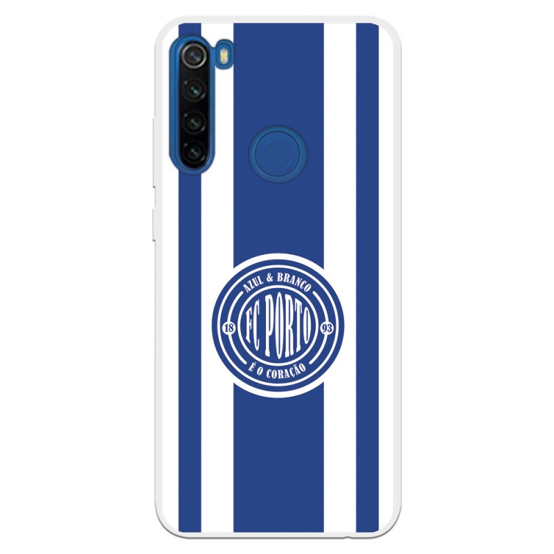 Funda para Xiaomi Redmi Note 8T del Fútbol Club Oporto Escudo Escudo y Rayas  - Licencia Oficial Fútbol Club Oporto