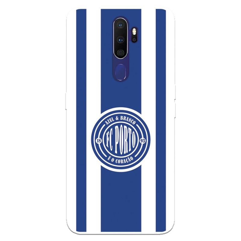 Funda para Oppo A9 2020 del Fútbol Club Oporto Escudo Escudo y Rayas  - Licencia Oficial Fútbol Club Oporto