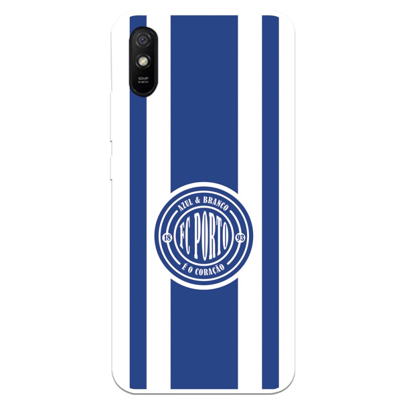 Funda para Xiaomi Redmi 9A del Fútbol Club Oporto Escudo Escudo y Rayas  - Licencia Oficial Fútbol Club Oporto