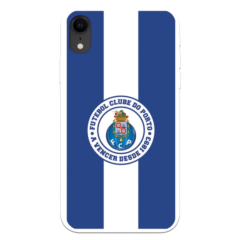 Funda para iPhone XR del Fútbol Club Oporto Escudo Rayas Azul y blanco  - Licencia Oficial Fútbol Club Oporto