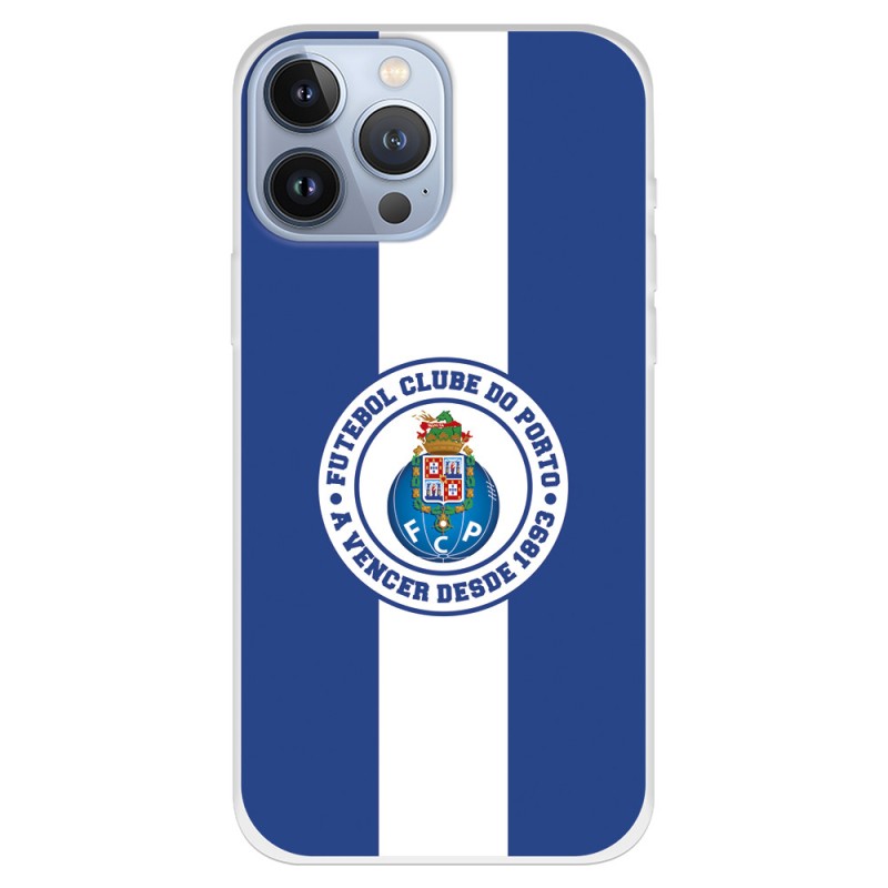 Funda para iPhone 13 Pro Max del Fútbol Club Oporto Escudo Rayas Azul y blanco  - Licencia Oficial Fútbol Club Oporto