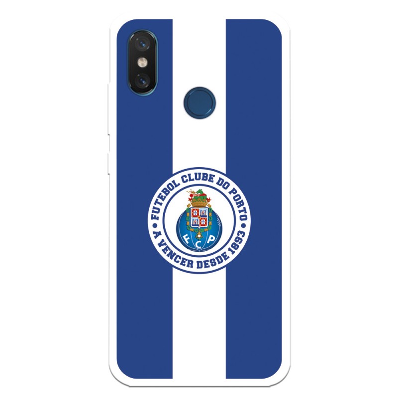 Funda para Xiaomi Mi 8 del Fútbol Club Oporto Escudo Rayas Azul y blanco  - Licencia Oficial Fútbol Club Oporto