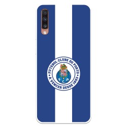 Funda para Samsung Galaxy A70 del Fútbol Club Oporto Escudo Rayas Azul y blanco  - Licencia Oficial Fútbol Club Oporto