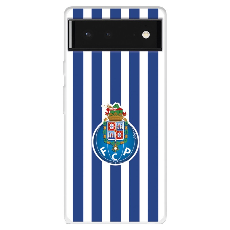 Funda para Google Pixel 6 del Fútbol Club Oporto Escudo Rayas  - Licencia Oficial Fútbol Club Oporto