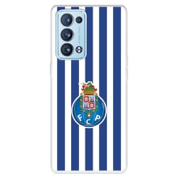 Funda para Oppo Reno6 Pro del Fútbol Club Oporto Escudo Rayas  - Licencia Oficial Fútbol Club Oporto