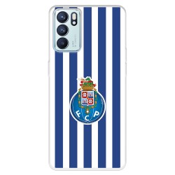 Funda para Oppo Reno6 del Fútbol Club Oporto Escudo Rayas  - Licencia Oficial Fútbol Club Oporto