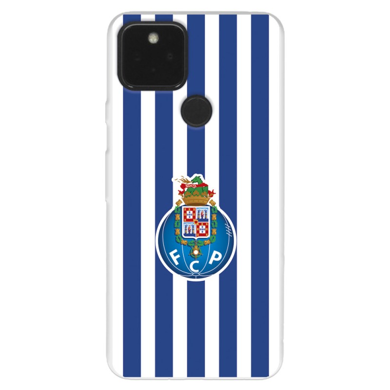 Funda para Google Pixel 5A del Fútbol Club Oporto Escudo Rayas  - Licencia Oficial Fútbol Club Oporto