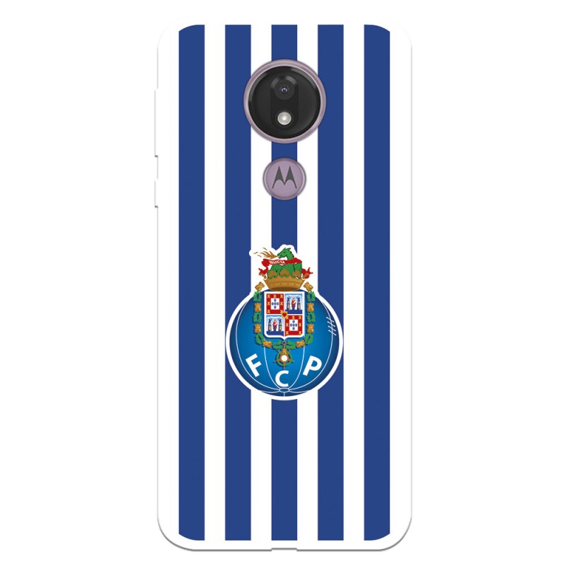 Funda para Motorola Moto G7 Power del Fútbol Club Oporto Escudo Rayas  - Licencia Oficial Fútbol Club Oporto