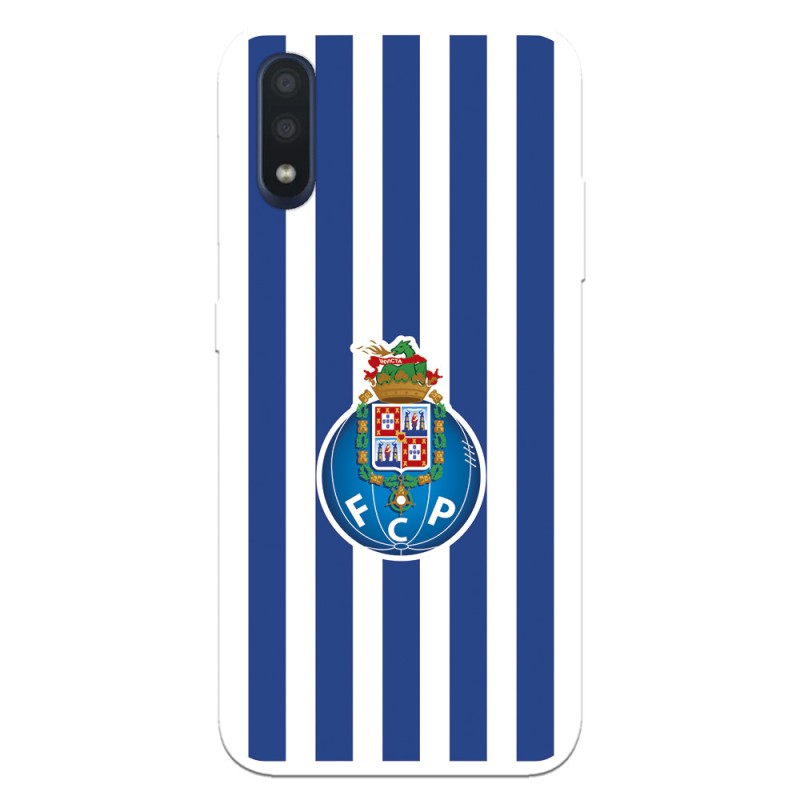 Funda para Samsung Galaxy A01 del Fútbol Club Oporto Escudo Rayas  - Licencia Oficial Fútbol Club Oporto