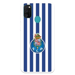 Funda para Samsung Galaxy M21 del Fútbol Club Oporto Escudo Rayas  - Licencia Oficial Fútbol Club Oporto