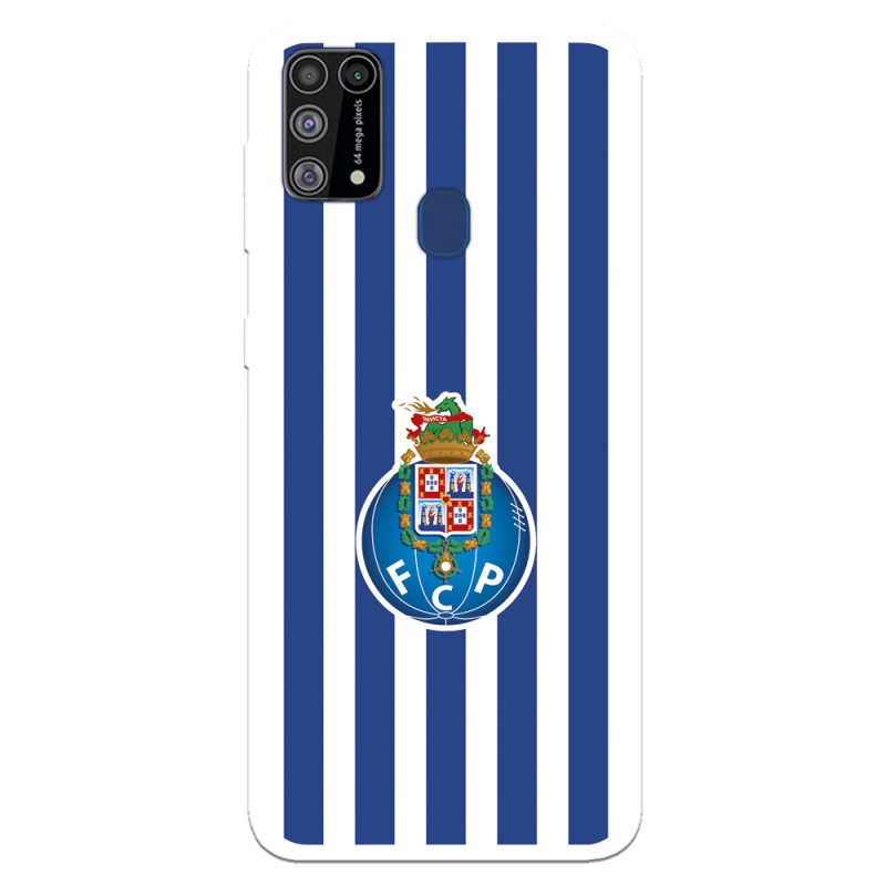 Funda para Samsung Galaxy M31 del Fútbol Club Oporto Escudo Rayas  - Licencia Oficial Fútbol Club Oporto