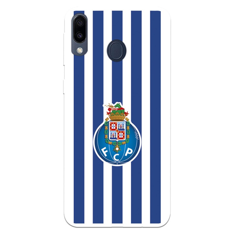 Funda para Samsung Galaxy M20 del Fútbol Club Oporto Escudo Rayas  - Licencia Oficial Fútbol Club Oporto