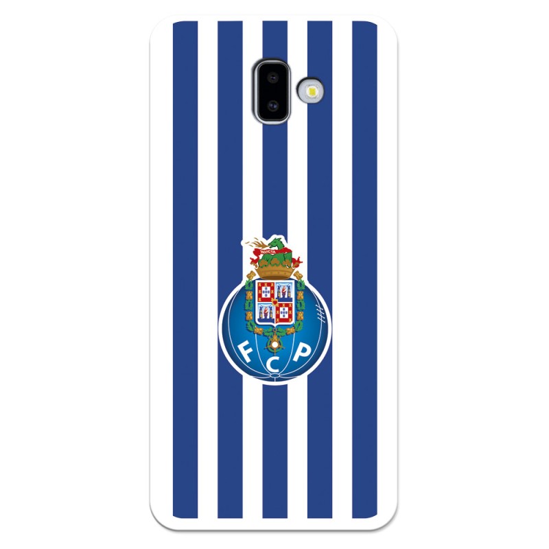 Funda para Samsung Galaxy J6 Plus del Fútbol Club Oporto Escudo Rayas  - Licencia Oficial Fútbol Club Oporto