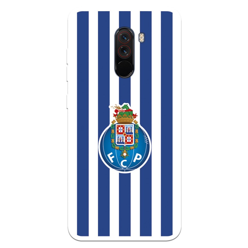 Funda para Xiaomi Pocophone F1 del Fútbol Club Oporto Escudo Rayas  - Licencia Oficial Fútbol Club Oporto