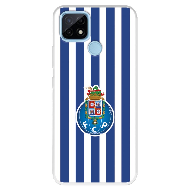 Funda para Realme C21 del Fútbol Club Oporto Escudo Rayas  - Licencia Oficial Fútbol Club Oporto